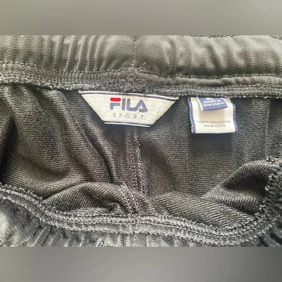 Fila Tennis Sports Athletic Leisure Black Drawstring Pants Men’s X-Large EUC - Picture 3 of 8